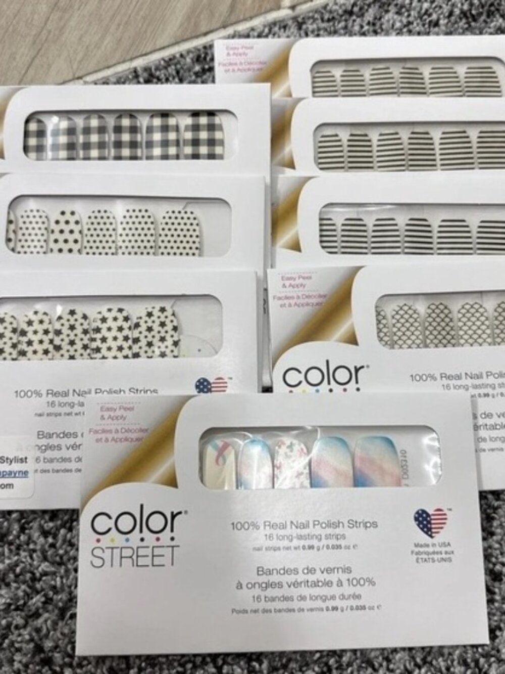Set of 8 Color Street Nail Polish Strips